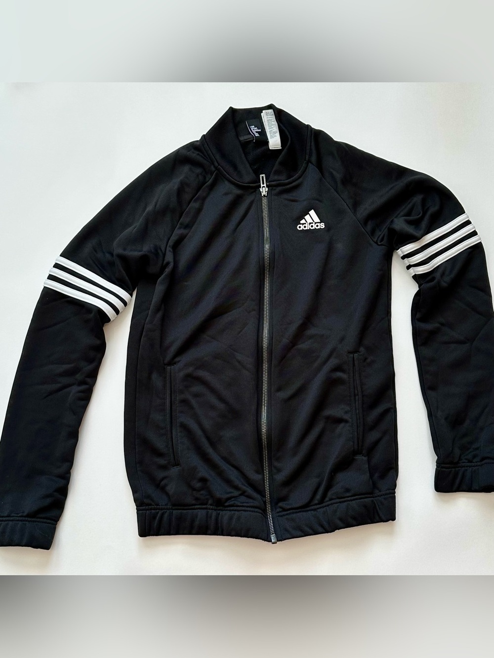 Adidas Essentials 3-Stripes Tricot Track Jacket Black White Size US S